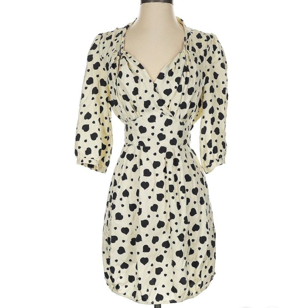 marc jacobs silk dress with heart prints